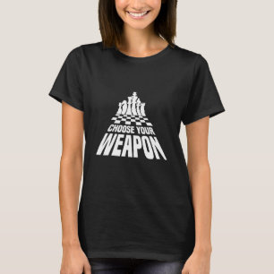 Camiseta Jogador de xadrez Escolha suas peças de xadrez de