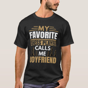 Camiseta Jogador de xadrez favorito me chama de diversão de