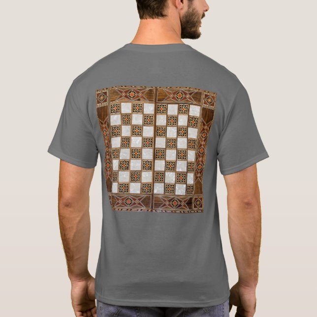 Camiseta Jogador De Xadrez, Jogador De Jogo De Xadrez (Verso)