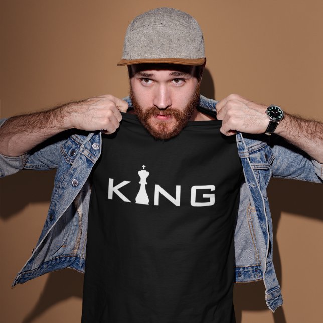 Camiseta Jogador de Xadrez legal King Typografia (Criador carregado)