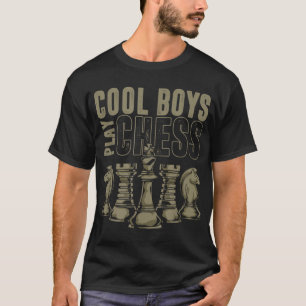 Camiseta Jogador de Xadrez Meninos Dão Presente Xeque-mate