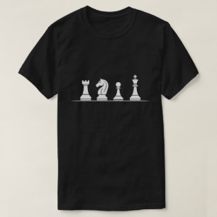 Camiseta Jogador de Xadrez Moderno Amante de Peças de Xadre