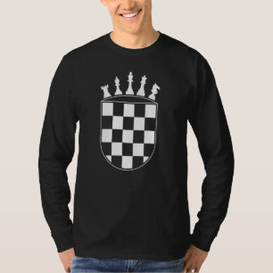 Camiseta Jogador De Xadrez Para Croatas Bandeiras Croatas
