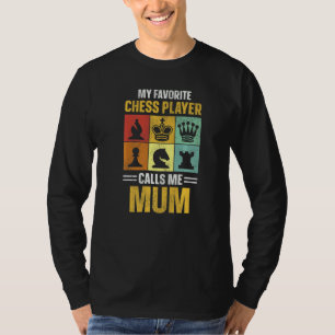 Camiseta Jogador de xadrez Piece Mãe Rainha Mãe Retrai Meu 