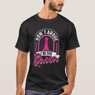 Camiseta Jogador de xadrez Retro Jogo Não Argumenta Com Que