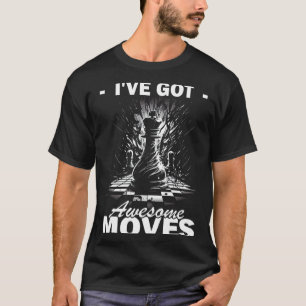 Camiseta Jogador de Xadrez Tabuleiro de Xadrez Tenho movime