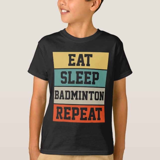 Camiseta Jogador desportivo Badminton - Presente Retro Funn (Frente)