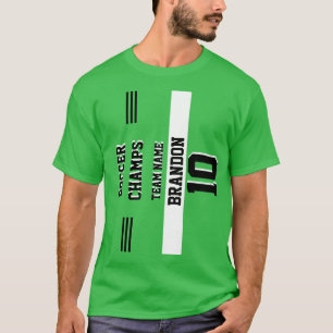 Camiseta jogador desportivo campeão de futebol blackgreen p