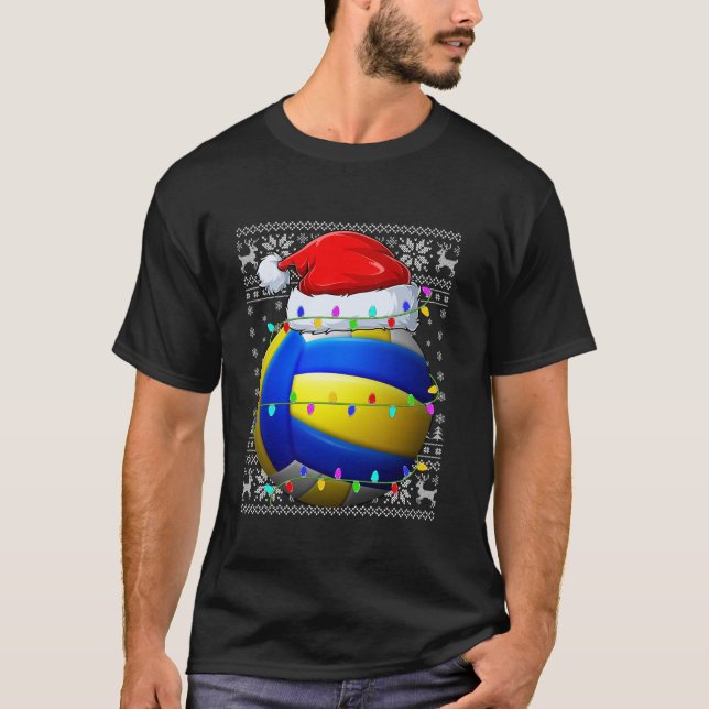 Camiseta Jogador desportivo de suor feio Santa Hat Ch (Frente)