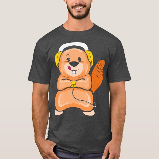 Camiseta Jogador do Beaver Lover Engraçado Presente para Ví (Frente)
