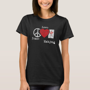 Camiseta Jogador do Casino do Peace Love Mahjong Gambling C