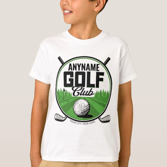 Camiseta Jogador do Clube Golf Pro Golf, nome personalizado (Frente)