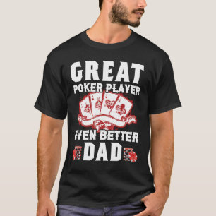 Camiseta Jogador do excelente Poker Melhor Pai Engraçado P