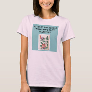 Camiseta jogador do jogo do mahjong
