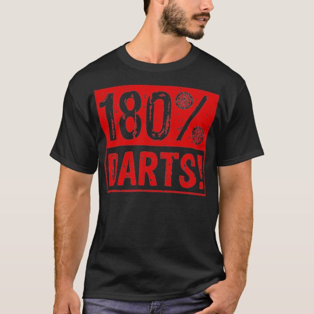 Camiseta Jogador do Pão de 180 Darts Engraçados (Frente)