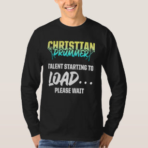 Camiseta Jogador do Tambor do Culto da Igreja Drummer Crist