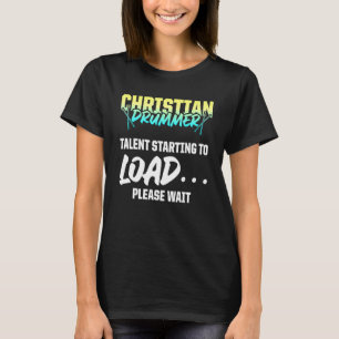 Camiseta Jogador do Tambor do Culto da Igreja Drummer Crist