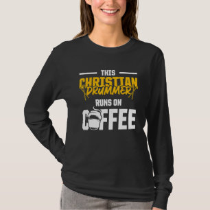 Camiseta Jogador do Tambor do Culto da Igreja Drummer Crist