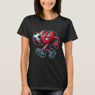 Camiseta Jogador do Time de Futebol do Coração do Dia dos N