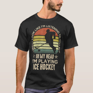 Camiseta Jogador do Ventilador de Hóquei no Gelo, posso par