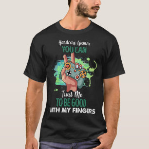 Camiseta Jogador Duro Bom Com O Humor Dos Meus Dedos Dizend