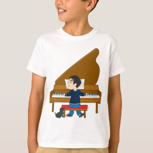 Camiseta Jogador e cão de piano