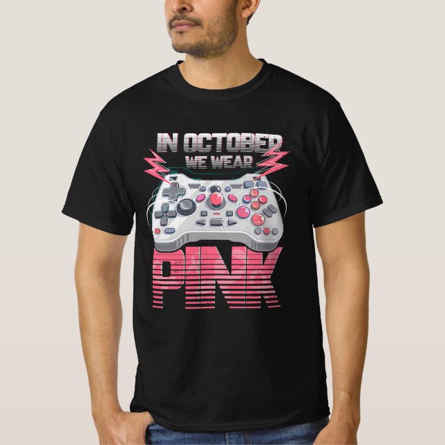 Camiseta Jogador em outubro Nós Vestimos Jogos de Cancer ro (Frente)