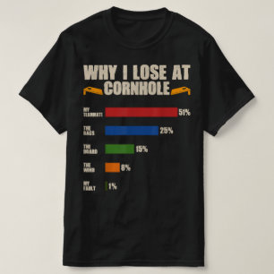 Camiseta Jogador Engraçado Da Cornhole Por Que Eu Perder Na