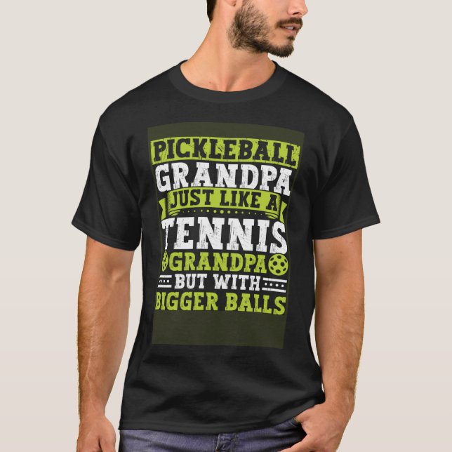 Camiseta Jogador Engraçado De Pickleball De Roupa Para Gra (Frente)