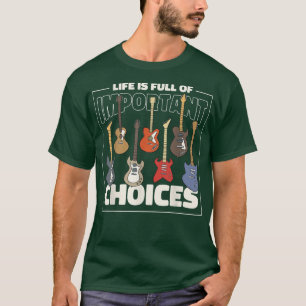 Camiseta Jogador Engraçado de Violão, A Vida é Cheio de Esc