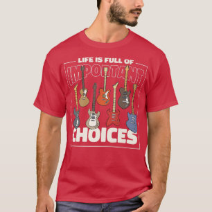 Camiseta Jogador Engraçado de Violão, A vida é Cheio de esc