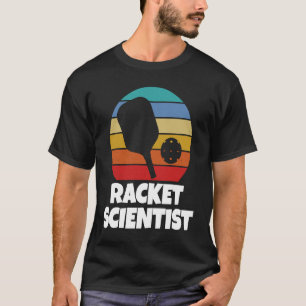 Camiseta Jogador Engraçado Pickleball Racket Scientist Padd