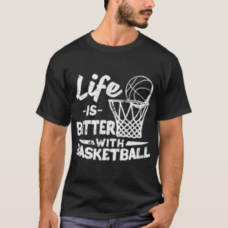 Camiseta Jogador Esportivo Basketballer A Vida É Melhor Com
