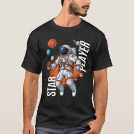 Camiseta Jogador Estrela - Vibrações de Basquete Espacial