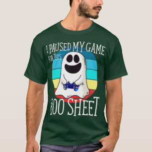 Camiseta Jogador Eu Pausei Meu Jogo Por Esta Folha De Boo