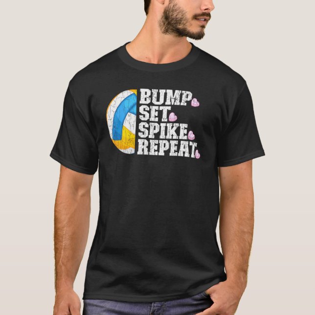 Camiseta Jogador Gráfico de Voleibol Repetitivo Repeticioná (Frente)