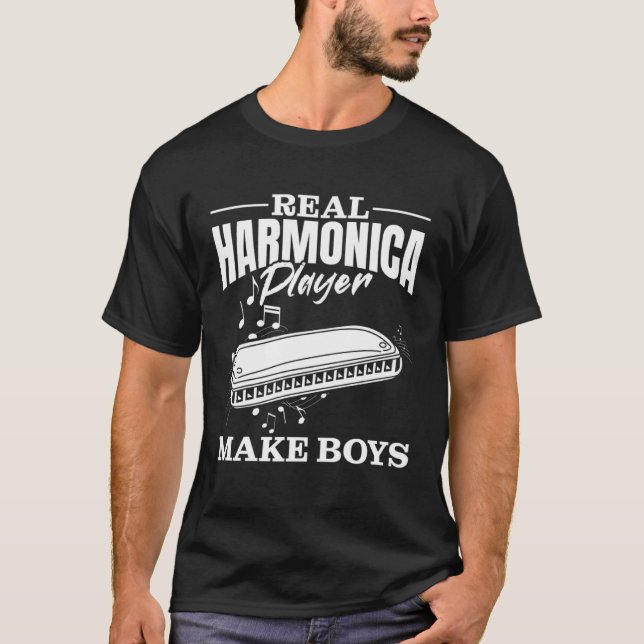 Camiseta Jogador Harmonica do Real Make Boys Harmonica Play (Frente)