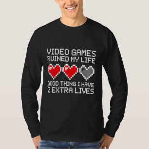 Camiseta Jogador I Have 2 Extra Lives Video Game