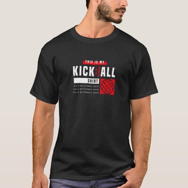 Camiseta Jogador Kickball Dizendo Kickball (Frente)