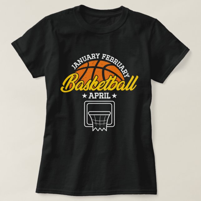 Camiseta Jogador Legal de abril de fevereiro de Basquete (Frente do Design)