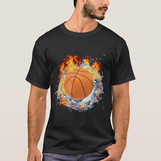 Camiseta Jogador Legal de Esporte com Flame de Fogo no Gelo (Frente)