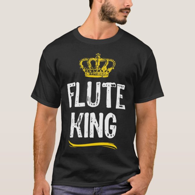 Camiseta Jogador Legal Flutista de Meninos Flute King (Frente)