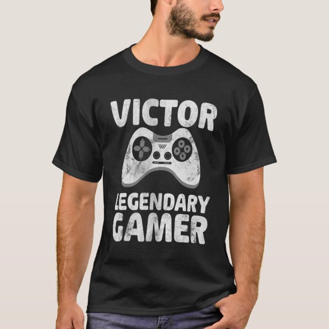 Camiseta Jogador Legendário Personalizado Mostra Nome Victo (Frente)