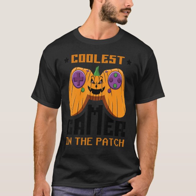 Camiseta Jogador Mais Legal No Controle De Pumpkin Assustad (Frente)