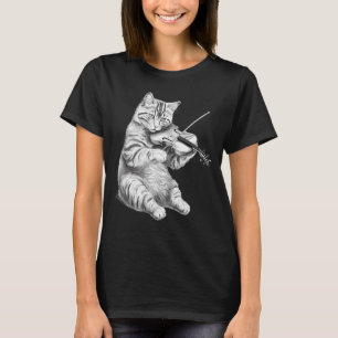 Camiseta Jogador Musical Violino Violino de Gato Violino Co
