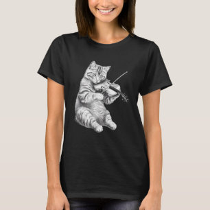 Camiseta Jogador Musical Violino Violino de Gato Violino Co