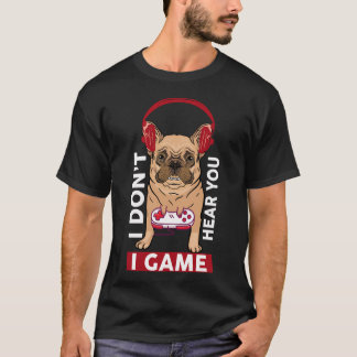 Camiseta Jogador - Não te ouço - humor de cachorro engraçad