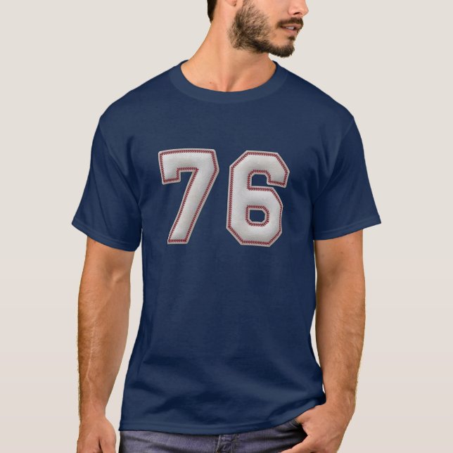 Camiseta Jogador número 76 - pontos legal do basebol (Frente)