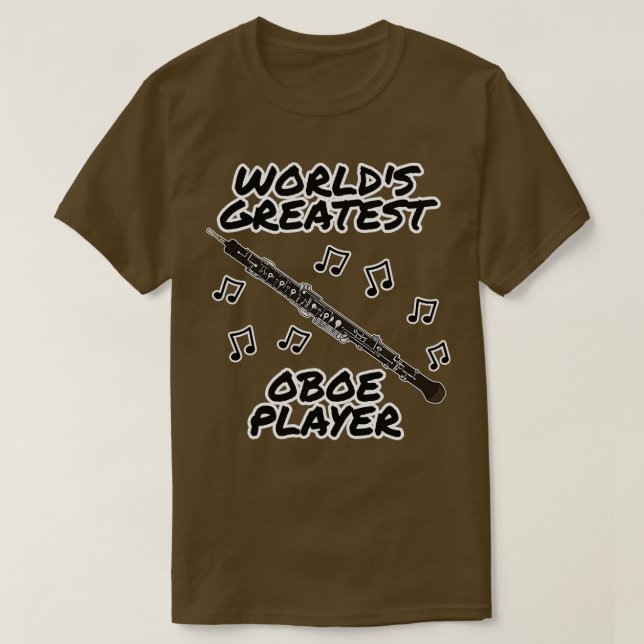 Camiseta Jogador Oboist Woodwind Musici do Maior Oboe do Mu (Frente do Design)