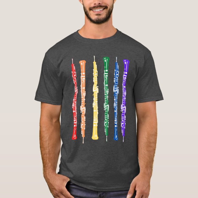 Camiseta Jogador Oboista Oboista Colorido Leito Duplo (Frente)